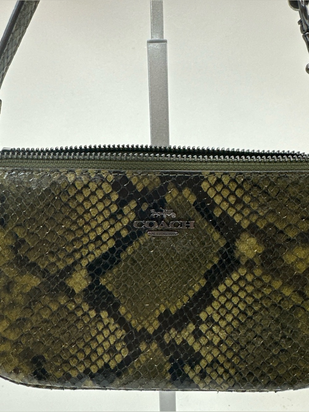 Coach Nolita 19 With Snake Print Gunmetal/Olive Multi CCF62